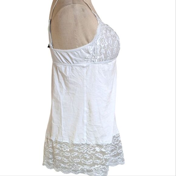 Cosabella White Stretch Lace Edged Camisole Top - Picture 4 of 7